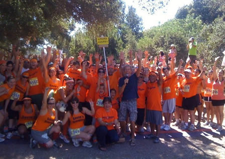 Gavins Groupies at the start of the Irvine Lake Mud Run July 2010